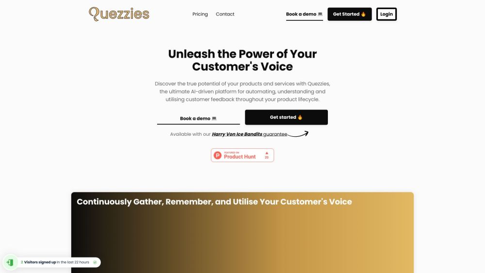 Quezzies - AI 动力的客户反馈和参与解决方案